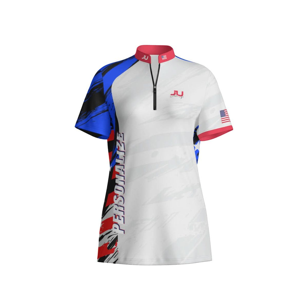 Official Team USA Flag Women's Billiard Uniform JamUpApparel