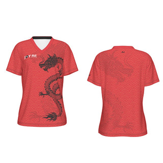 Joy Dragon Women's V-Neck Tee