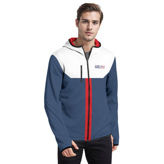 UP USA block Men's Hooded Zipper Jacket