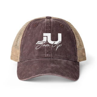 JU Script Women's Washed Mesh-Back Cap