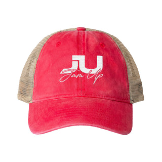 JU Script Women's Washed Mesh-Back Cap