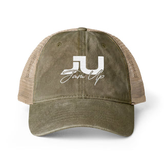 JU Script Women's Washed Mesh-Back Cap