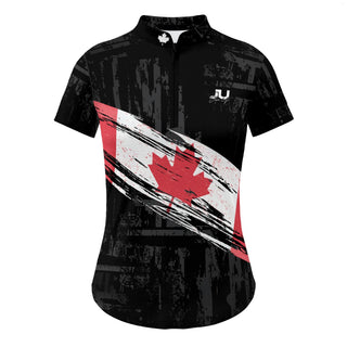 Faded Canada Flag Women's Sport Collar