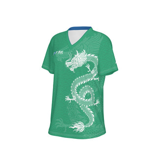 Joy Dragon Women's V-Neck Tee