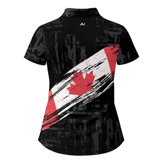 Faded Canada Flag Women's Sport Collar
