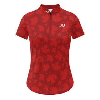 Canada Maple Leaf Pattern 3 Women's Sport Collar