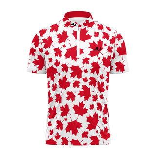 Canada Maple Leaf Pattern 2 men's Sport Collar