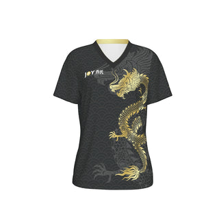 Joy Dragon Women's V-Neck Tee