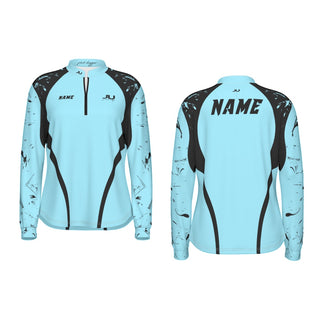 Pink Dagger Sky Blue Long Sleeve Women's Jersey