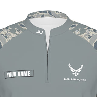 USA Air Force Camo Sleeve Men's Raglan Jersey