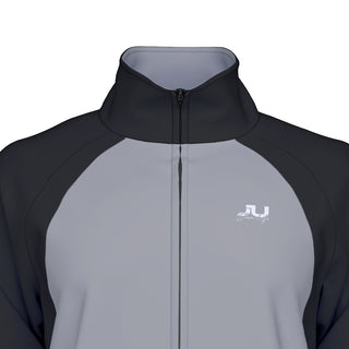 Men's Gray Raglan Track Jacket