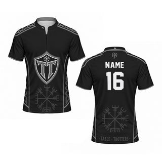 Table Trotters Black Gray Raglan Men's Sport