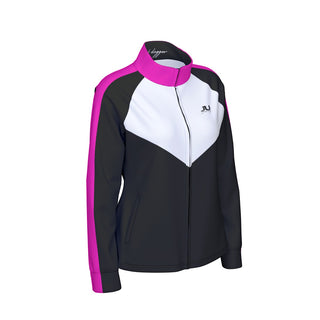 Pink Dagger Chevron Stripe Women's Track Jacket
