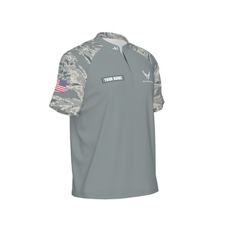 USA Air Force Camo Sleeve Men's Raglan Jersey