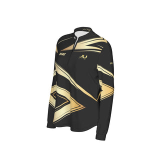 Pink Dagger Gold Lines Long Sleeve Women's Jersey