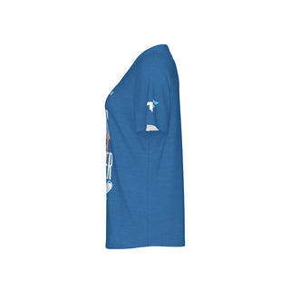 Tony Foundation Text It Blue Heather Women's V-neck