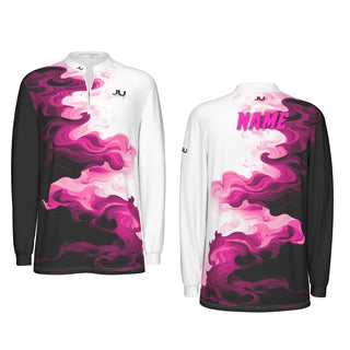 Pink Dagger Watercolor Long Sleeve Men's Jersey