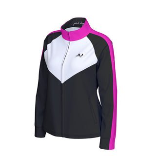 Pink Dagger Chevron Stripe Women's Track Jacket