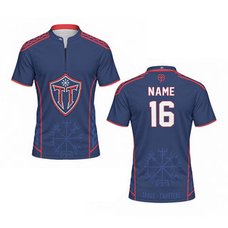 Table Trotters Blue Red Raglan Men's Sport