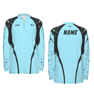 Pink Dagger Baby Blue Long Sleeve Men's Jersey