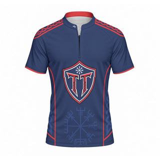 Table Trotters Blue Red Raglan Men's Sport