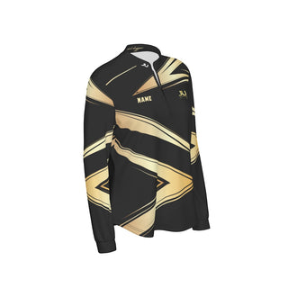 Pink Dagger Gold Lines Long Sleeve Women's Jersey