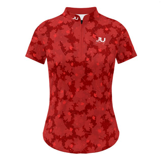 Canada Maple Leaf Pattern Layered Women's Sport Collar