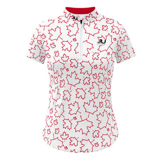 Canada Maple Leaf Outline Women's Sport Collar