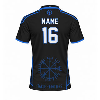 Table Trotters Black Blue Raglan Men's Sport