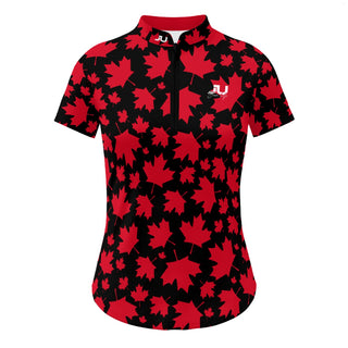 Canada Maple Leaf Pattern 1 Women's Sport Collar