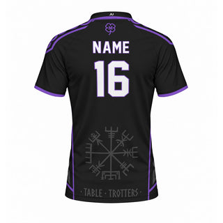 Table Trotters Black Purple Raglan Men's Sport