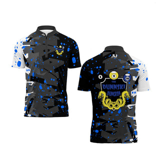 Dunnski Dungeon Blue Splatter Men's Sport Collar