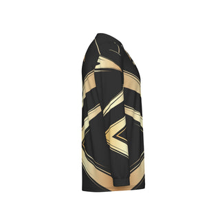 Pink Dagger Gold Lines Long Sleeve Men's Jersey