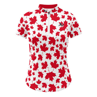 Canada Maple Leaf Pattern 2 Women's Sport Collar