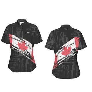 Faded Canada Flag Women's Sport Collar