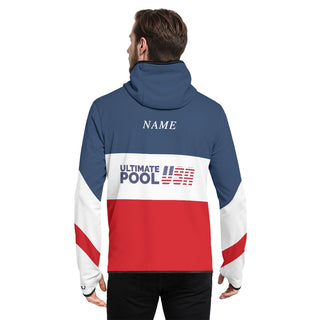 UP USA block Men's Hooded Zipper Jacket