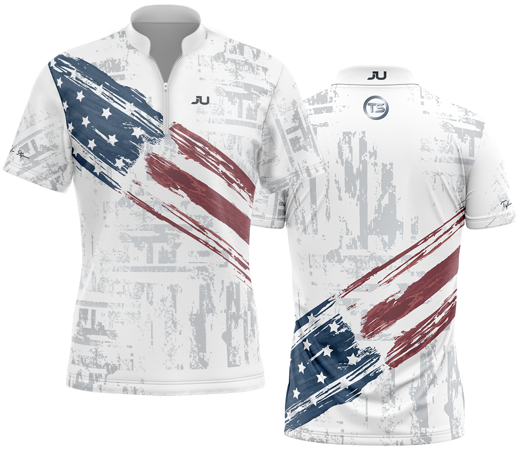 Tyler Styer Faded Flag Sport Collar Jerseys