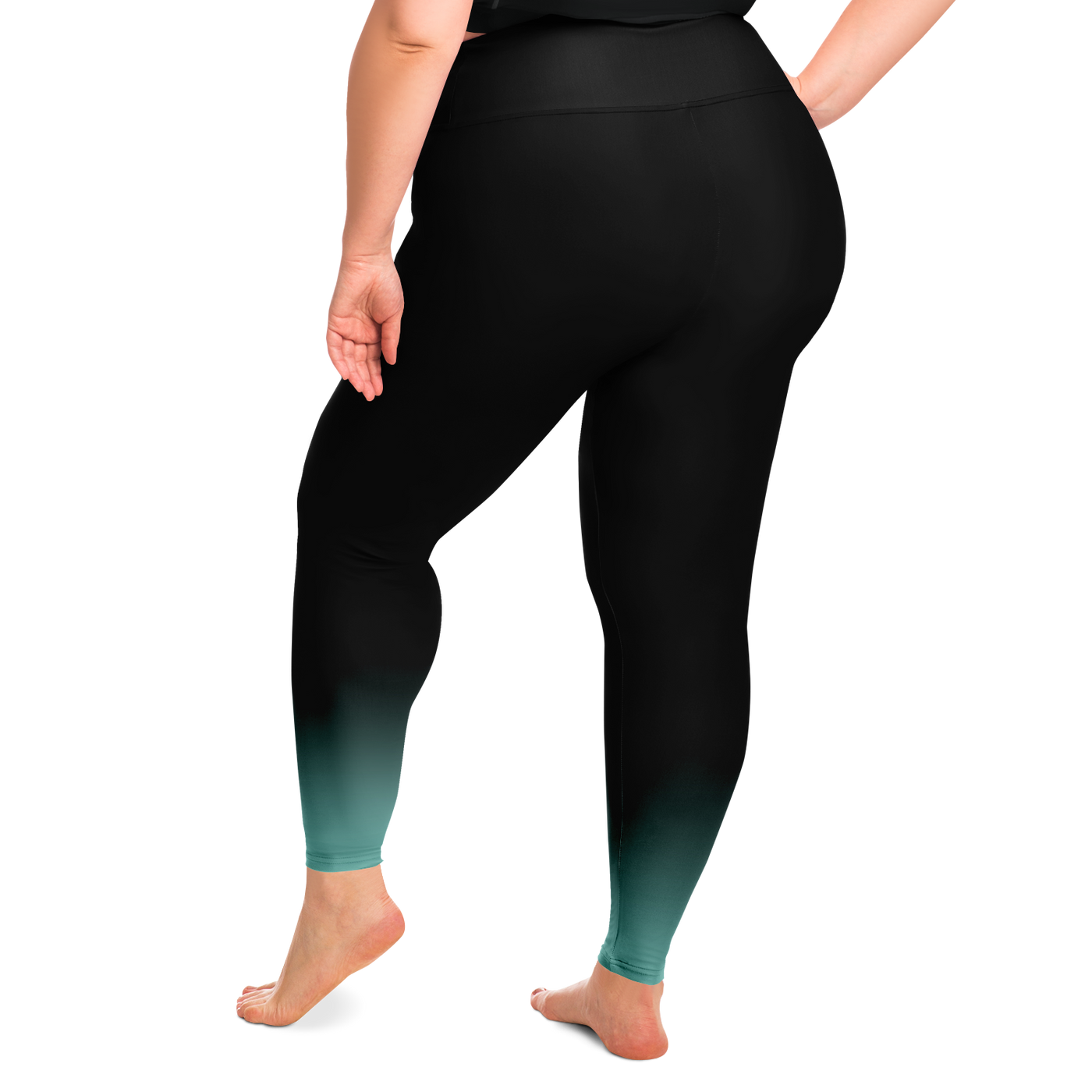 Tiffany Blue Gradient Plus Leggings