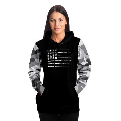 Black Camo Pool Flag Unisex Hoodie