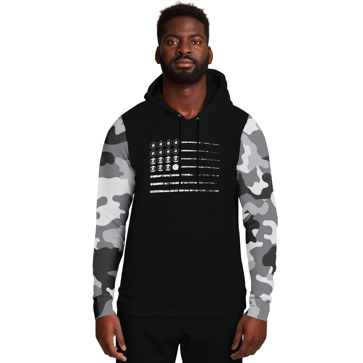 Black Camo Pool Flag Unisex Hoodie
