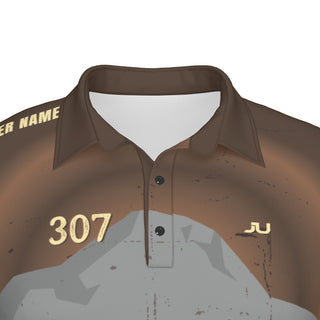 2024 Wyoming Brown Men's Polo Collar