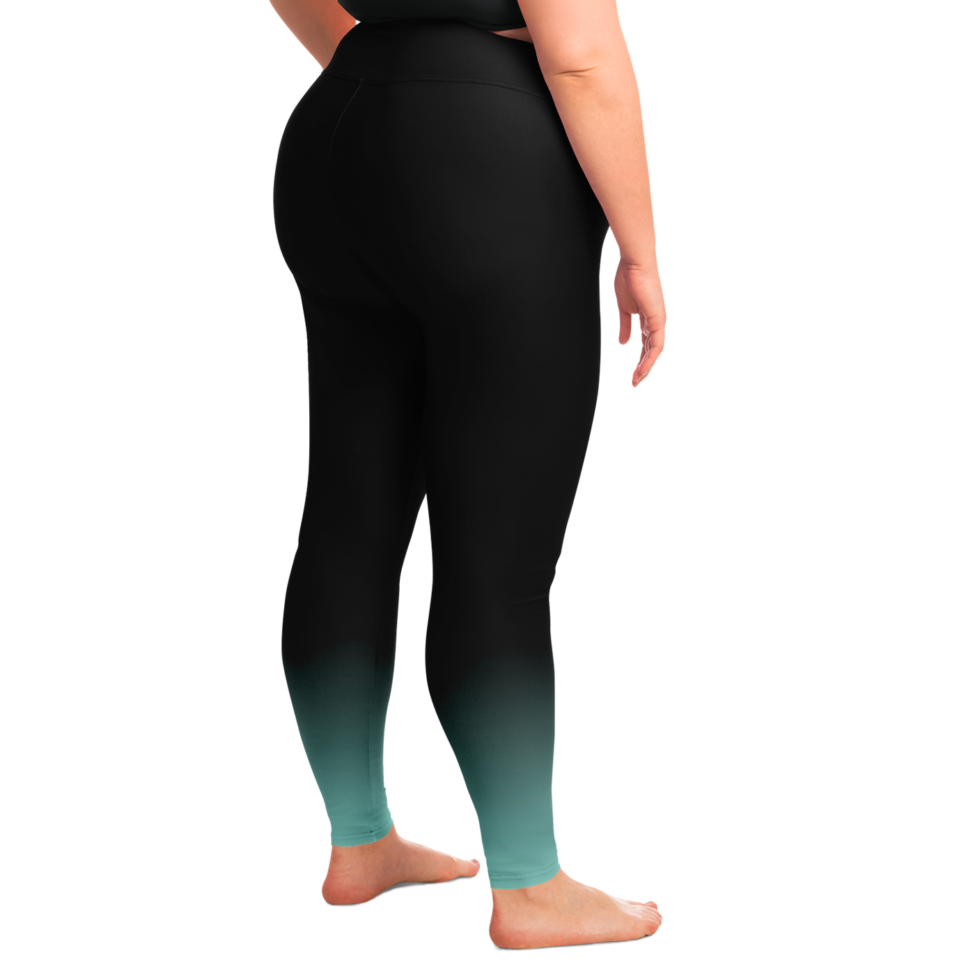 Tiffany Blue Gradient Plus Leggings