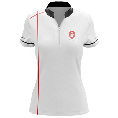 Allison Fisher Empire White Sport Collar Women's Jersey