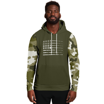 Olive Camo Pool Flag Unisex Hoodie